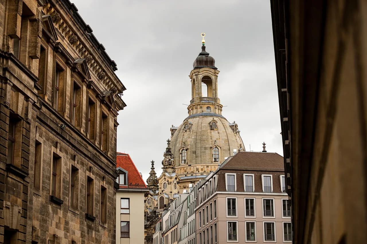church, building, steeple, monument, architecture, saxony, historic center, germany, landmark, city, historical, tourism, europe, religion, christianity, history, historically, dresden, baroque archit