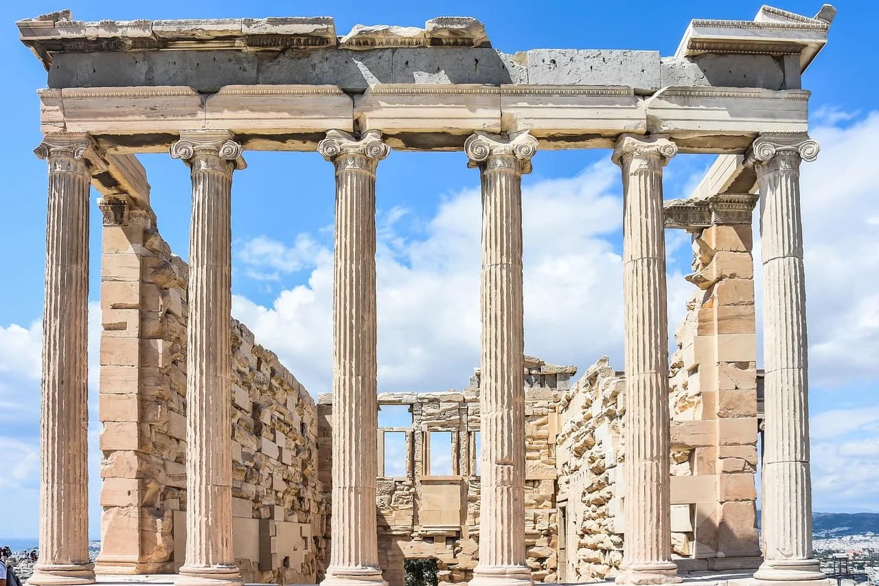 acropolis, athens, greece, ancient, greek, architecture, monument, travel, tourism, temple, antique, old, parthenon, famous, landmark, history, building, classical, culture, marble, column, stone, nat