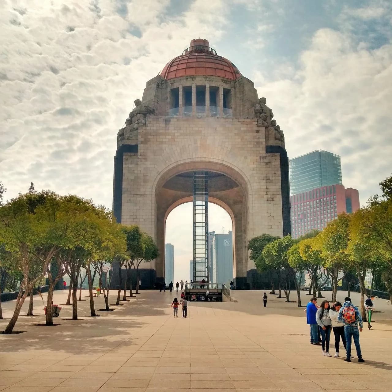 mexico, mexico city, monument, architecture, mexican, urban, culture, skyline, revolution monument, history, tourism, landmark, building, sky, capital, old, famous, historic, trees, nature, historical