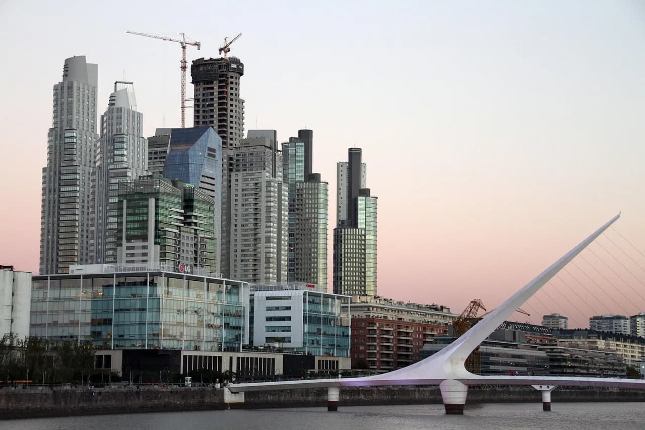 puerto madero, buenos aires, business, office, waterfront, argentina, architecture, landmark, building, sunset, famous, urban, nature, attraction, bridge