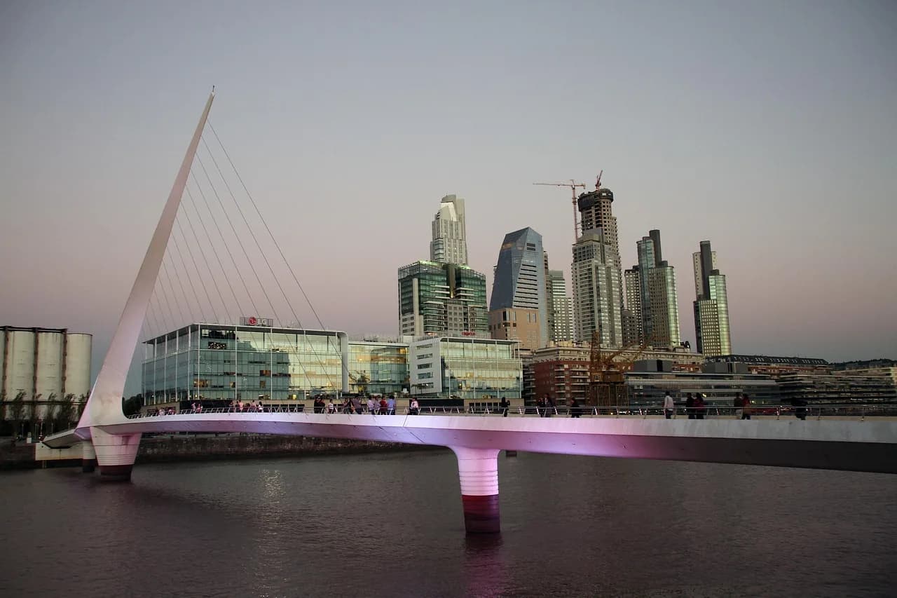 puerto madero, buenos aires, business, office, waterfront, argentina, architecture, landmark, building, sunset, famous, urban, attraction, nature, bridge